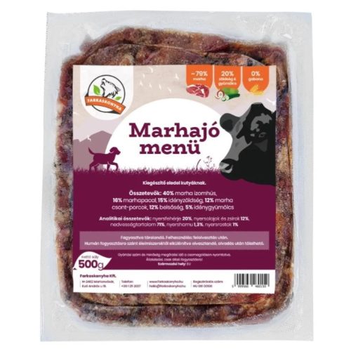 Marhajó menü 500g, Farkaskonyha