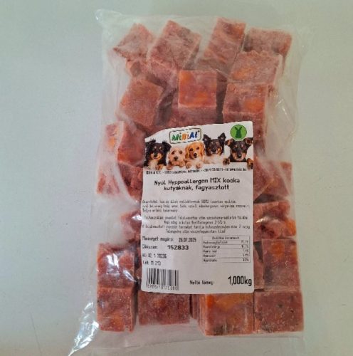 Hypoallergen Mix - Prémium, kockázott nyúl menü kutyáknak 1 kg, MIBIAL