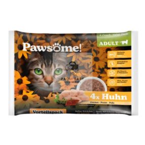   Pawsome! Alutasakos eledel flowpack, felnőtt macskáknak - csirke (4x85g)