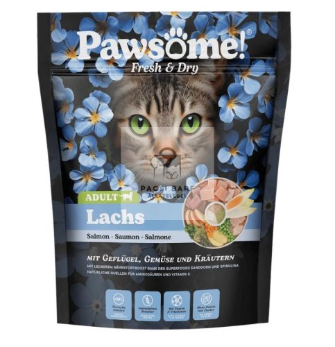 Pawsome! Fresh & Dry szárazeledel felnőtt macskáknak - Lazac