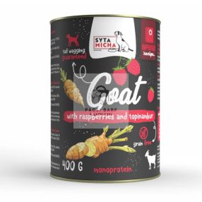   Syta Micha Nedves kutyaeledel – Kecskehússal, málnával és csicsókával (400 g)