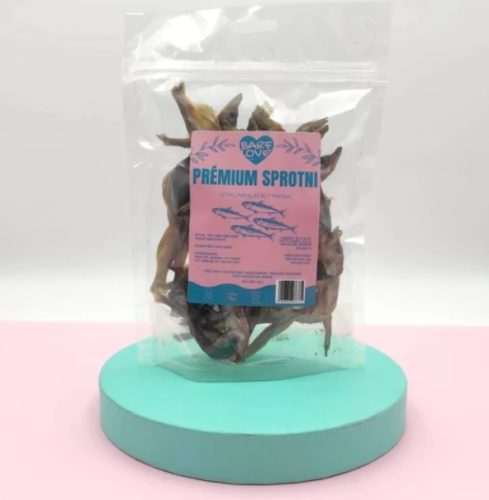 Prémium sprotni jutalomfalat kutyáknak 100 g, BARF LOVE