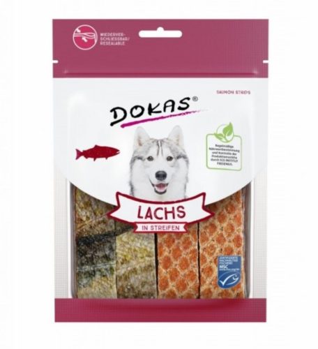 Szárított lazac csikokban, Dokas