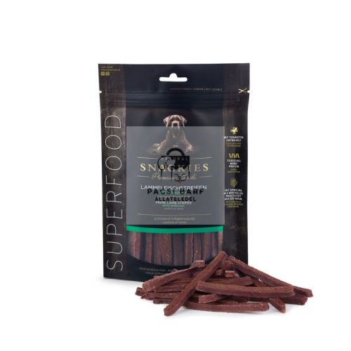 Bárányhús csíkok spirulinával 170g, Snackies 