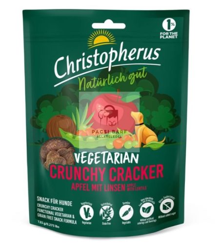 Vegetáriánus snack - Crunchy Snack alma és lencse 125g, Christopherus