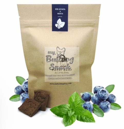 My Bulldog Snack – Természetes kutyakeksz - Kék áfonya, mentával