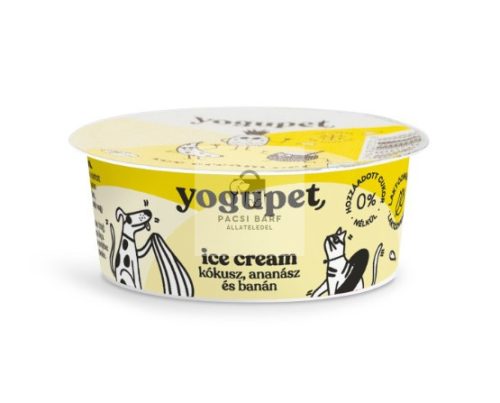 Yogupet - Ice Cream - Joghurt kutyáknak/cicáknak - Ananász, Kókusz és Banán