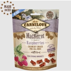   Carnilove Crunchy Mackerel with Raspberries - Makrélás ropogós jutalomfalat kutyáknak 200g