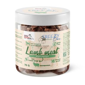   Syta Micha FREEZY Pure – 100 % liofilizált bárányhús jutalomfalat kutyáknak, 70 g