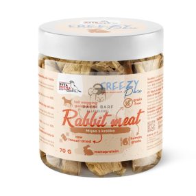   Syta Micha FREEZY Pure – 100 % liofilizált nyúlhús jutalomfalat kutyáknak, 100 g