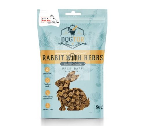 Syta Micha DOGTOR nyugtató jutalomfalat – nyúl és gyógynövények (80 g)