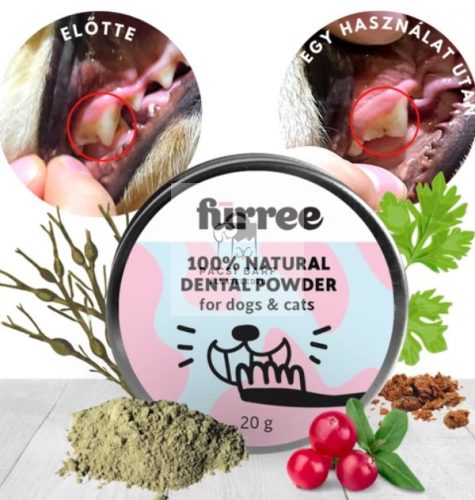 Természetes fogmosó por kutyáknak és macskáknak, Fürree
