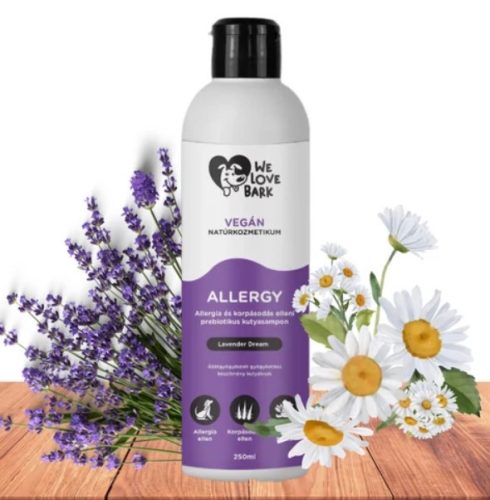 Allergia elleni kutyasampon, gyógyhatású prebiotikumos összetevőkkel - Allergy, We Love Bark