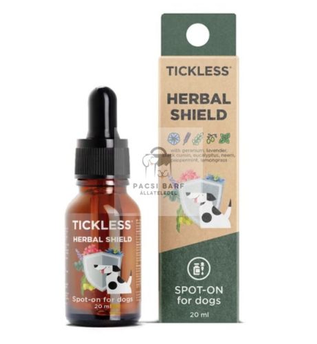 Tickless® Herbal Shield Spot-on - 100% természetes illóolaj keverék kutyáknak