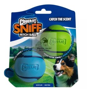   CHUCKIT Sniff Fetch Labda Pakk (mogyoróvaj és bacon illatú) - 2 db (M)