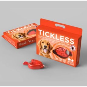   Vegyszermentes ultrahangos kullancs- és bolhariasztó medál kutyáknak és macskáknak, TICKLESS - narancs