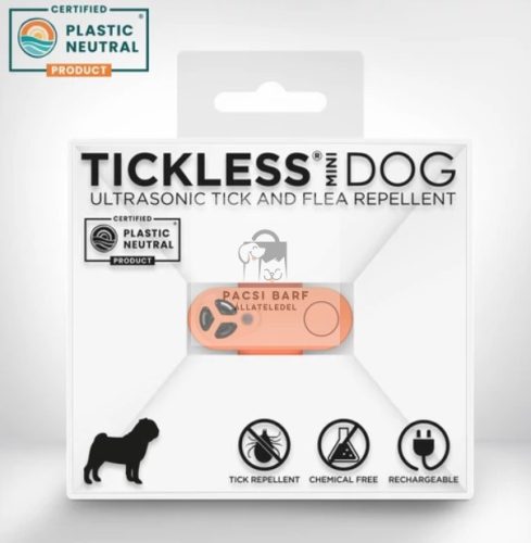 Vegyszermentes, tölthető kullancs- és bolhariasztó medál kutyáknak és macskáknak, TICKLESS - mini BARACK